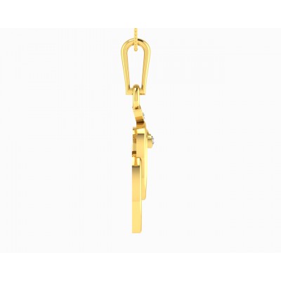 Gold Ganesh pendant with diamonds